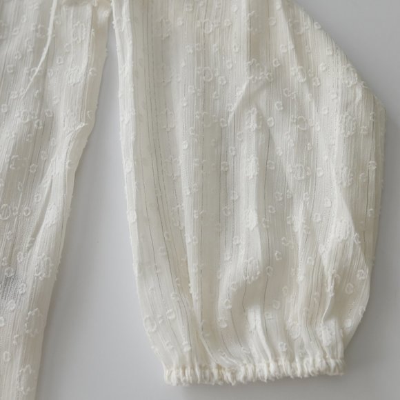 LIZ CLAIBORNE Ivory Pullover Long Sleeve Blouse with Camisole - Size L - NWT - Picture 9 of 13